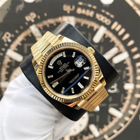 onyx black rolex day date dial